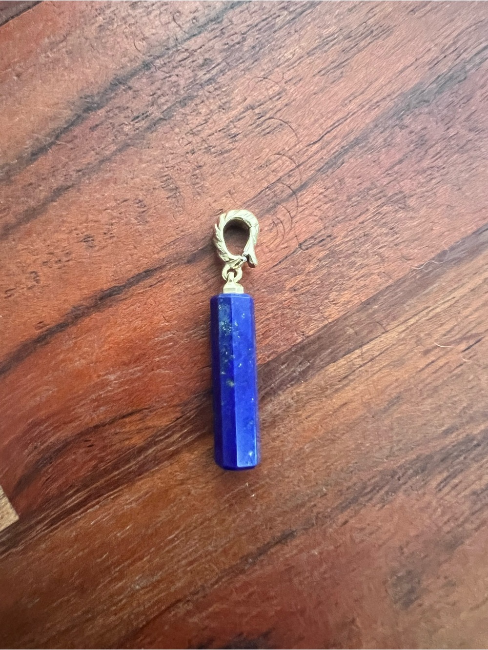 David Yurman Lapis Lazuli 18k Gold Barrel Pendant or Charm